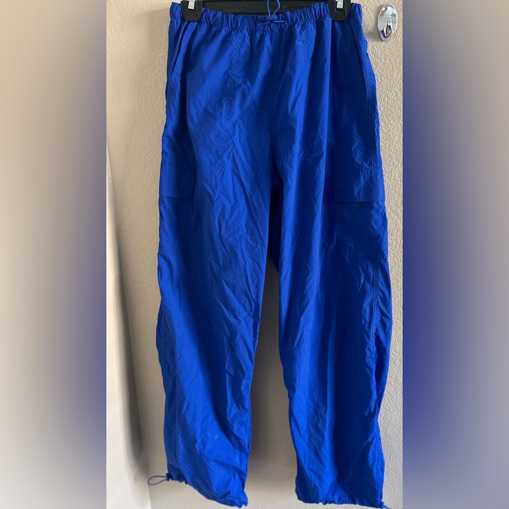 PINK Victoria's Secret drawstrings cargo windbreaker joggers pants size SP